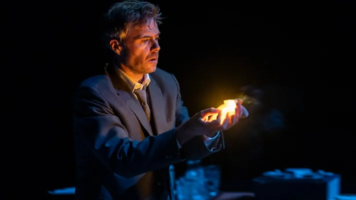 Rory Keenan as Alec Leamas in the stage adaptation of The Spy Who Came in from the Cold