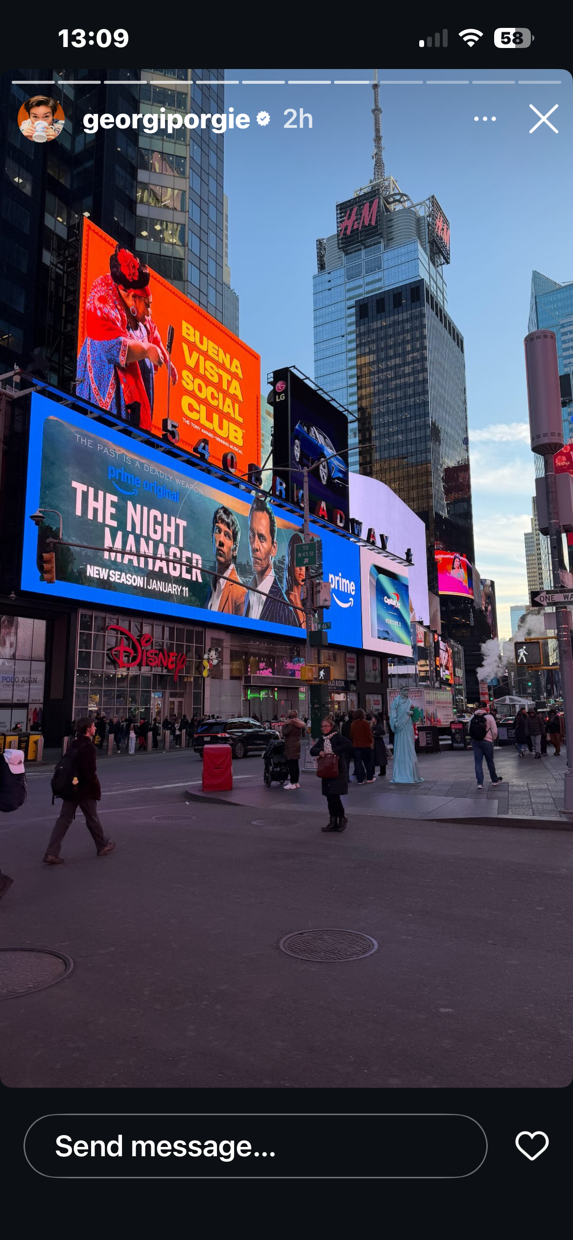The Night Manager Season 2 at Times Square